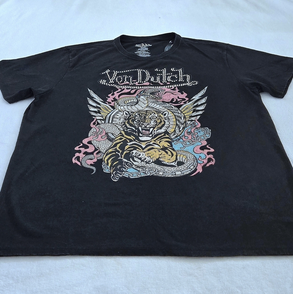 Von Dutch Snarling Tiger🐅 and Gaping Cobra🐍 Graphic Tee👕  - NWT - Picture 11 of 12